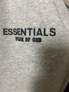 ESSENTIALS Light Heather Gray Pullover Sweatshirt